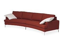 Semicircular sofa INFINIcontemporaryfabricred