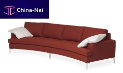 Semicircular sofa INFINIcontemporaryfabricred