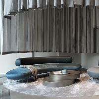 Semicircular sofa ELLAcontemporaryfabricleather