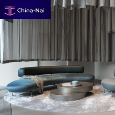 Semicircular sofa ELLAcontemporaryfabricleather