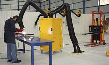 Mobile fume extractor weldingactivated carbon filter