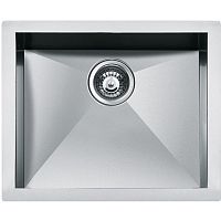 Single-bowl kitchen sink QUA 200without drainboardstainless steelovermount