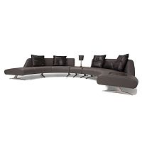 Modular sofa V114 COMPOSITION 2semicircularcontemporaryleather