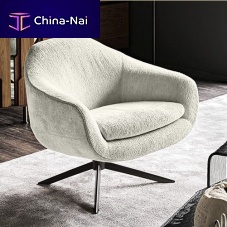 Contemporary armchair BONDfabricmetalwith removable cushion