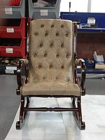 Traditional armchair ROCKERleatherrocking