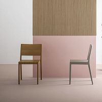 Contemporary chair ESSEkitchenfabricsolid wood