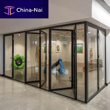 Folding partition SL45sliding and stackingaluminumglass