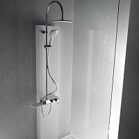 Glass shower cubicle fixedcornerclear glass