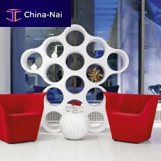 Free-standing bookcase Cloudcontemporarypolypropylenewhite