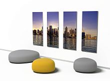 Wall-mounted decorative panel TABLOSOUNDfabricaluminum