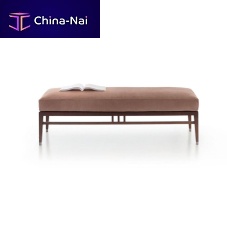 Contemporary upholstered bench Orientalfabricleatherash base