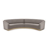 Semicircular sofa Ferdinandcontemporaryfabricleather