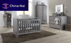 Gray children's bedroom furniture set MALM SMOKED GREYbaby