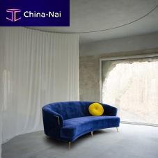 Half moon sofa OLIVERcontemporaryvelvetblue