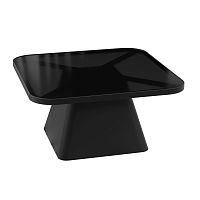 Contemporary coffee table PETRAglasslacquered metal steel basesquare