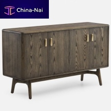 Contemporary sideboard SOLOashAmerican walnutwhite oak