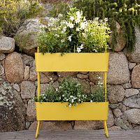 Aluminum planter GREENrectangularverticalcontemporary