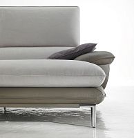 Contemporary sofa ATTITUDEfabricleathergray
