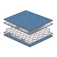 Ship partition wall sandwich panel AYRLITE® 2054honeycombaluminum