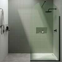 Fixed shower screen FREESTANDING cornertempered glassclear glass