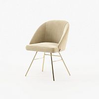 Scandinavian design dining chair LORENindoorfabricmetal base