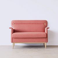 Scandinavian design sofa SIDfabricpink2-person