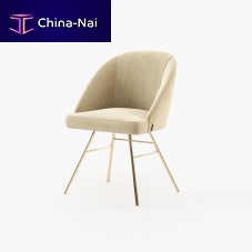 Scandinavian design dining chair LORENindoorfabricmetal base