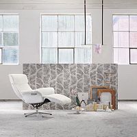 Contemporary armchair MASTERleatherfabricaluminum