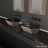 Countertop washbasin Vision ConceptVetroFreddo®without holewith overflow