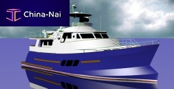 High-speed motor yacht P57.7trawlerflybridgedisplacement