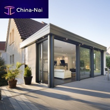 Glass conservatory KAJOLEaluminumcommercialfor swimming pool