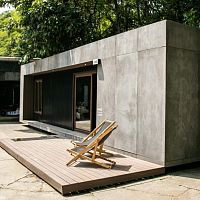 Panel faade cladding VIROC® particle boardcementcomposite