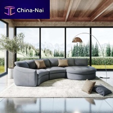 Modular sofa TAORMINAsemicircularcontemporaryleather