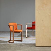Contemporary armchair STIRfabricoakgray