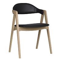Scandinavian design dining chair TITAN indoorleatheroak base