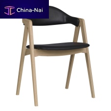 Scandinavian design dining chair TITAN indoorleatheroak base