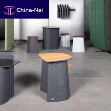 Contemporary stool DS-5010 Agilityleatherfabric basefelt base