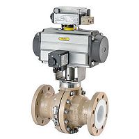 Ball valve BR 20apneumaticfor controldouble