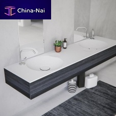 Built-in washbasin EROSION-02 DUALSolid Surfacedoublerectangular