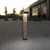 Garden bollard light CUBANO TYP 410for public spacescontemporarystainless steel