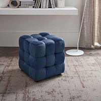 Contemporary pouf CUBEfabricsquaregray