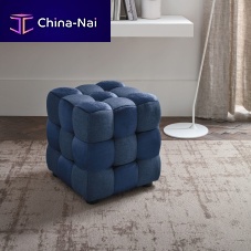 Contemporary pouf CUBEfabricsquaregray