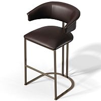 Contemporary bar chair KYO indoorvelvetleather
