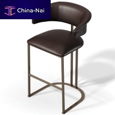 Contemporary bar chair KYO indoorvelvetleather