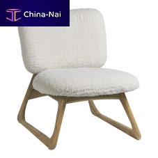 Contemporary fireside chair LINAfabricwoodenhandmade