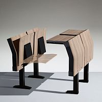 Contemporary chair E4000indoorlaminatealuminum base
