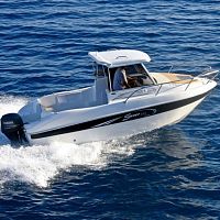Outboard day fishing boat Manta 590 hard-top6-person max.with cabin