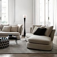 Contemporary daybed Apollofabricleathersolid wood