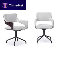 Contemporary chair SILHOUETTEindoorleatherbentwood