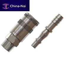 Quick coupling 19 pneumaticthreadedchrome-plated brass